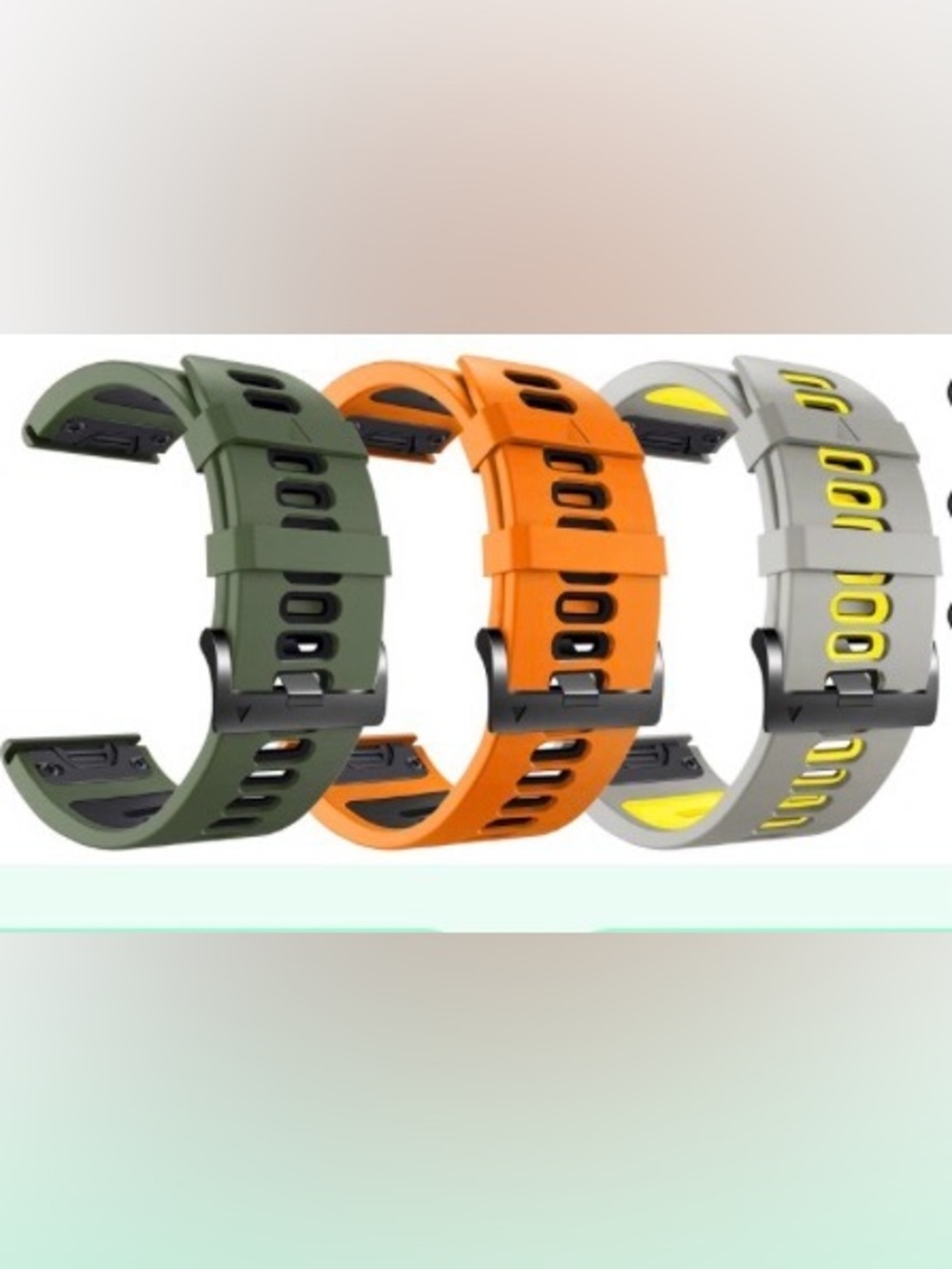 Watch Bands For Tactix 8/Fenix 8 7X Pro 6X 5X,Soft Silicone Sport Straps Garmin